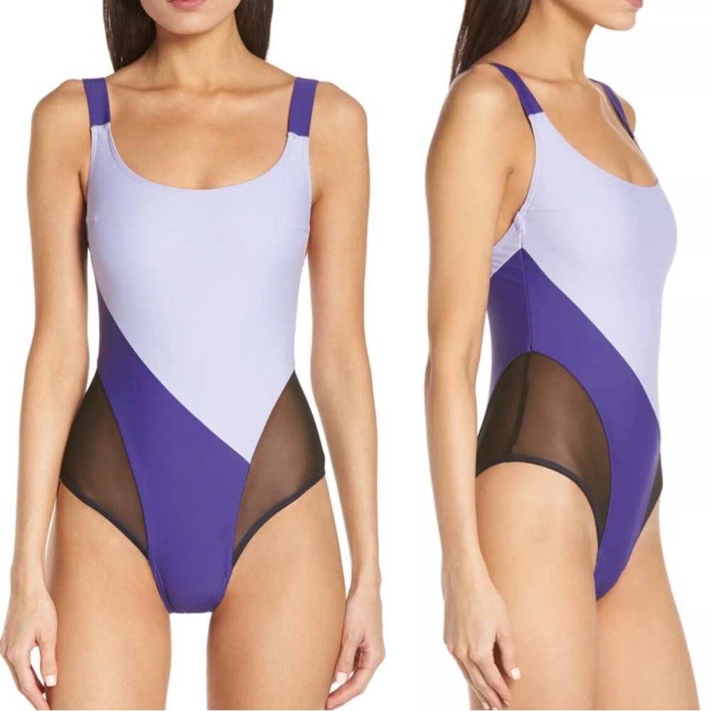 Chromat Delta X Duatone Side Mesh Swimsuit
